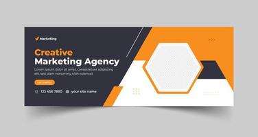 Corporate business social media design Facebook cover template web banner template design vector