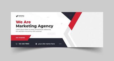 Corporate business social media design Facebook cover template web banner template design vector