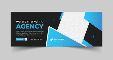 Digital marketing agency facebook cover and social media banner template vector