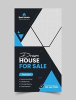 Real estate house property Instagram and Facebook story template vector