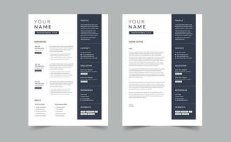 Professional Resume, Resume design template, cv design vector