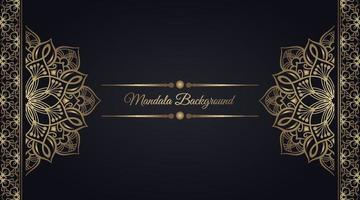 luxury background with golden mandala ornament vector