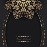 luxury background with golden mandala ornament vector