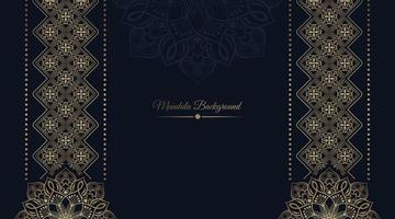 luxury background with golden mandala ornament vector