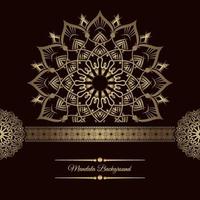 luxury background with golden mandala ornament vector