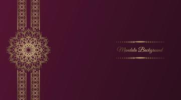 luxury background with golden mandala ornament vector