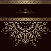 luxury background with golden mandala ornament vector