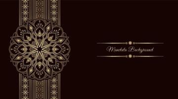 luxury background with golden mandala ornament vector