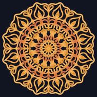 Decorative elements luxury ornament pattern gradient mandala design vector