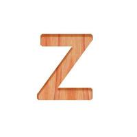 alfabeto pequeño de madera antiguo. minúsculas letra modelo hermosa 3d aislado en blanco antecedentes diseño consonante z foto
