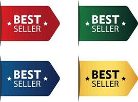 Set of Best Seller Label in various shape and colors. Suitable for business purpose vector