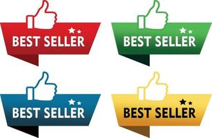 Set of Best Seller Label in various shape and colors. Suitable for business purpose vector