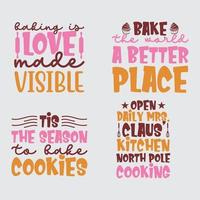 Baking t-shirt design  Bundle vector