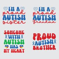 Retro Autism t-shirt design  Design vector