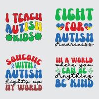 Retro Autism t-shirt design  Design vector