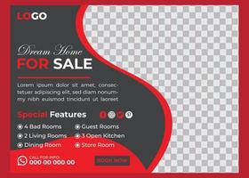 Real Estate Business Horizontal Flyer Templates Design vector