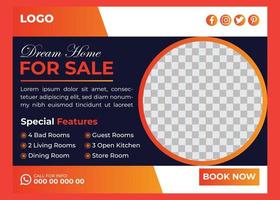 Real Estate Business Horizontal Flyer Templates Design vector