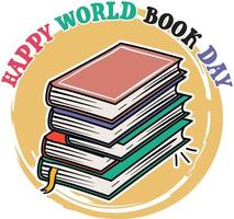 Vector illustration of world book day. Suitable for poster, sticker, banner, icon, etc.