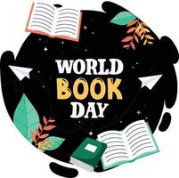 Vector illustration of world book day. Suitable for poster, sticker, banner, icon, etc.