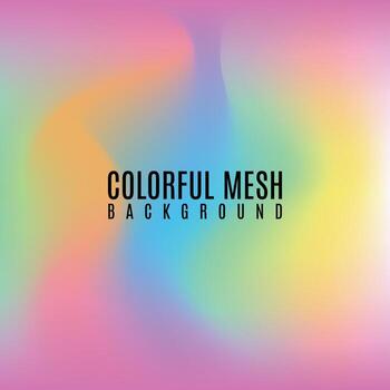 Abstract trendy colorful mesh gradient blurred background vector