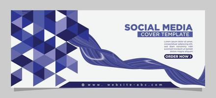 abstract geometric simple and minimalistic social cover vector