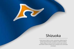 ola bandera de shizuoka es un región de Japón vector