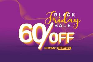 black friday sale 60 percent off sale tags for sale promotion and discounts vector