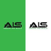 Letter AIS incorporated as such to represent a firm designing and constructing houses vector