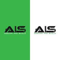 Letter AIS incorporated as such to represent a firm designing and constructing houses vector