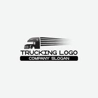 camionaje logo transporte y logístico vector silueta