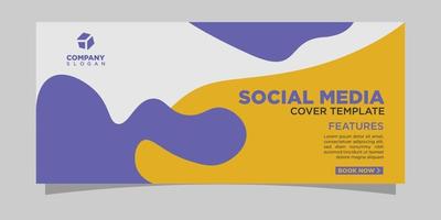 social web cover for digital media banner company vector