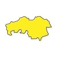 Simple outline map of North Brabant is a province of Netherlands vector