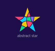 Modern abstract star logo icon. Unique design color transitions. Colorful luxury star logo template. vector. vector