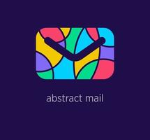 Modern abstract mail logo icon. Unique design color transitions. Colorful message logo template. vector. vector