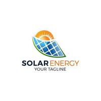 Solar energy logo design vector templates