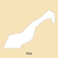 High Quality map of Giza is a region of Egypt vector