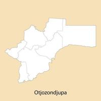 High Quality map of Otjozondjupa is a region of Namibia vector