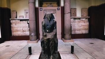 estatuas de antiguo Dioses en el El Cairo museo, Egipto video
