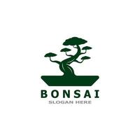 bonsai árbol planta vector logo ilustración