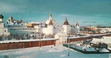 Aerial Panorama Of The Rostov Kremlin, Winter Russian Landscapes