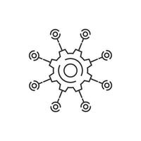 API icon in flat style. Software integration vector illustration on isolated background. Algorithm programming sign business concept.