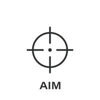 Archery target icon in flat style. Dartboard vector illustration on isolated background. Aim accuracy sign business concept.