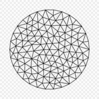 Vector polygonal sphere with network line template for your design