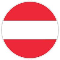 Simple round flag . Vector illustration