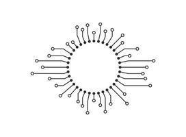 UPC para computadora y teléfono inteligente icono en plano estilo. procesador chipset vector ilustración en aislado antecedentes. pastilla firmar negocio concepto.