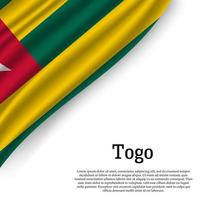 waving flag of Togo vector