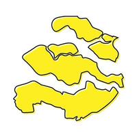 Simple outline map of Zeeland is a province of Netherlands vector