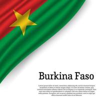 waving flag of Burkina Faso vector