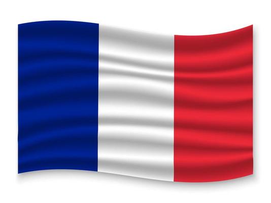 3D Waving Flag  . Vector illustration