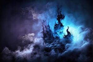 Spooky fog or smoke background for Halloween night photo